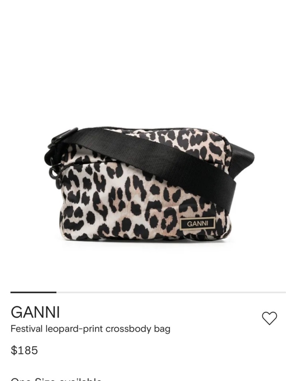 Ganni Leopard-Print Crossbody Bag